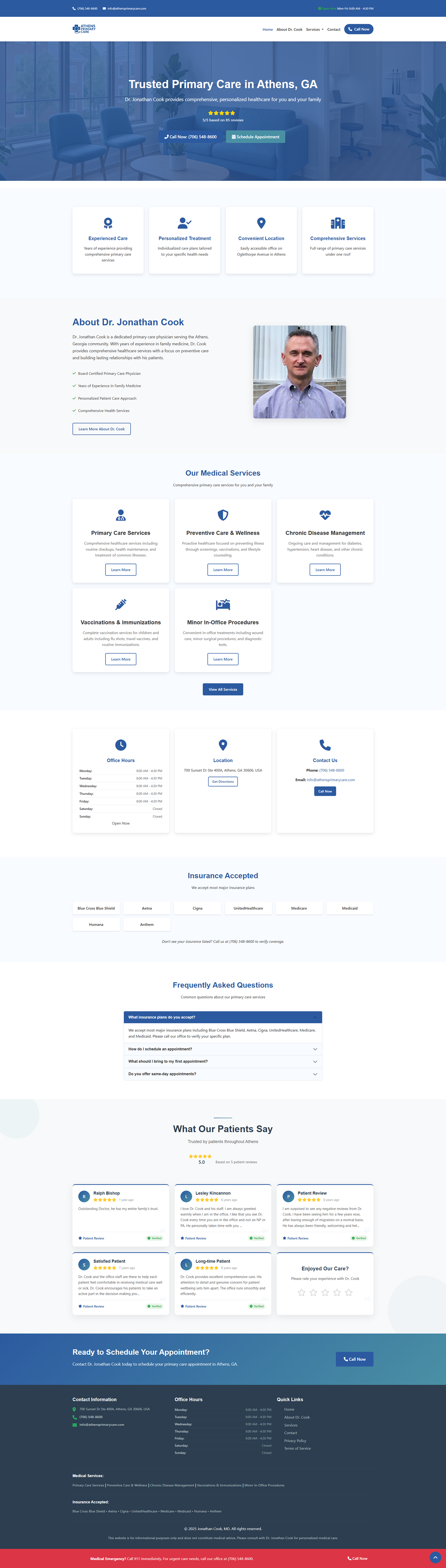 Athens Primary Care Website