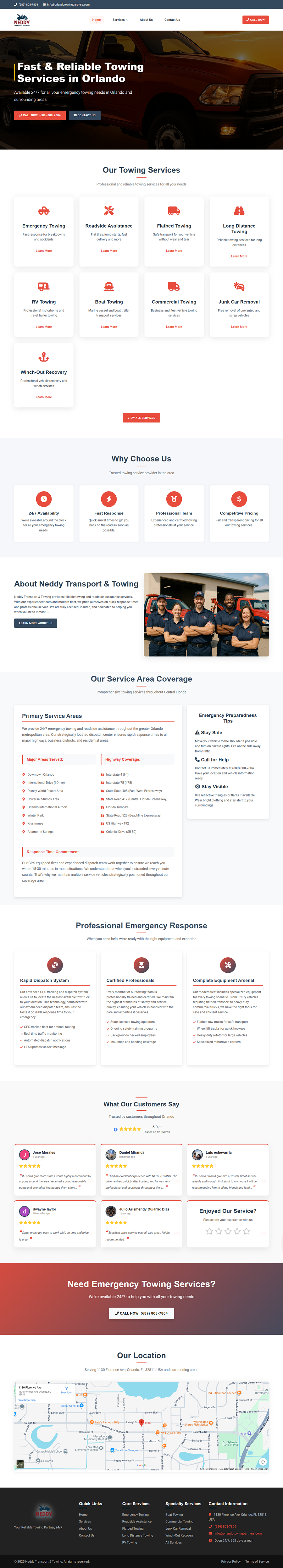 Orlando Towing Partners Website