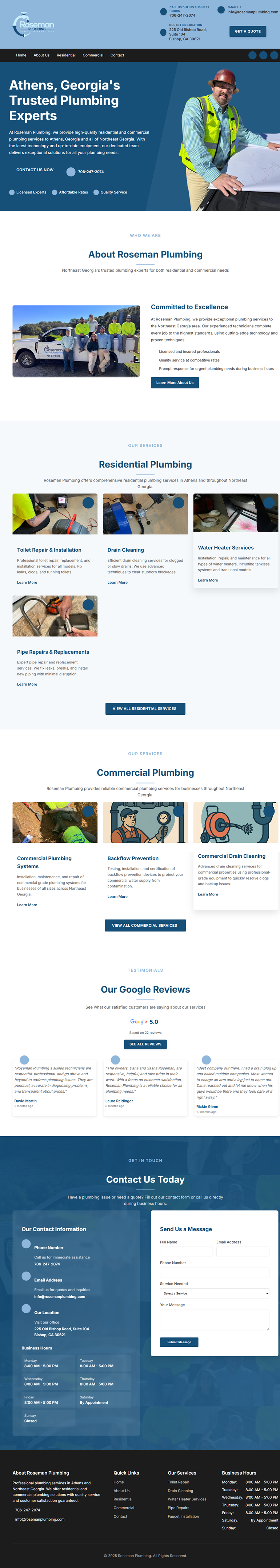 Roseman Plumbing Website