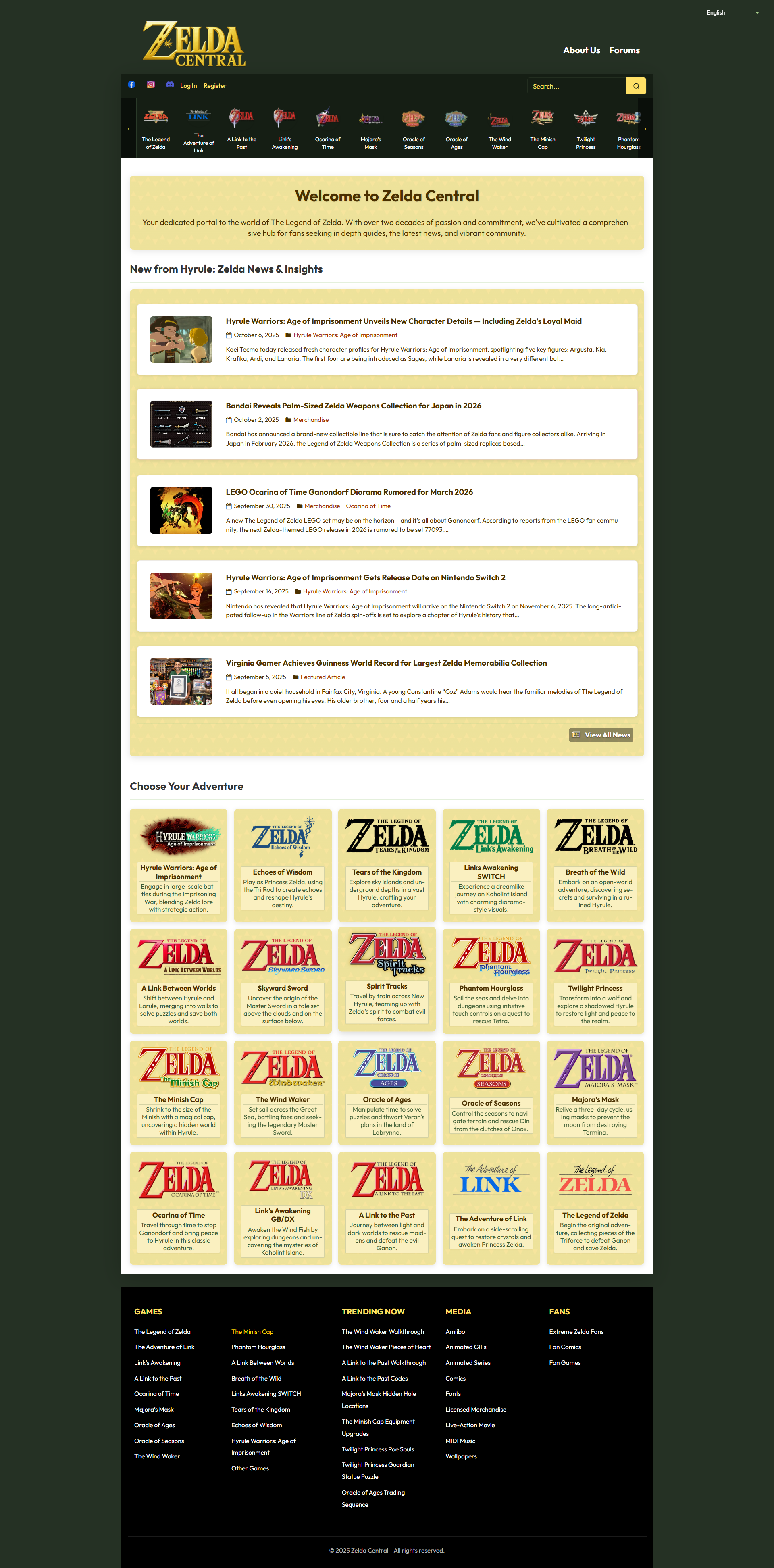 Zelda Central Website